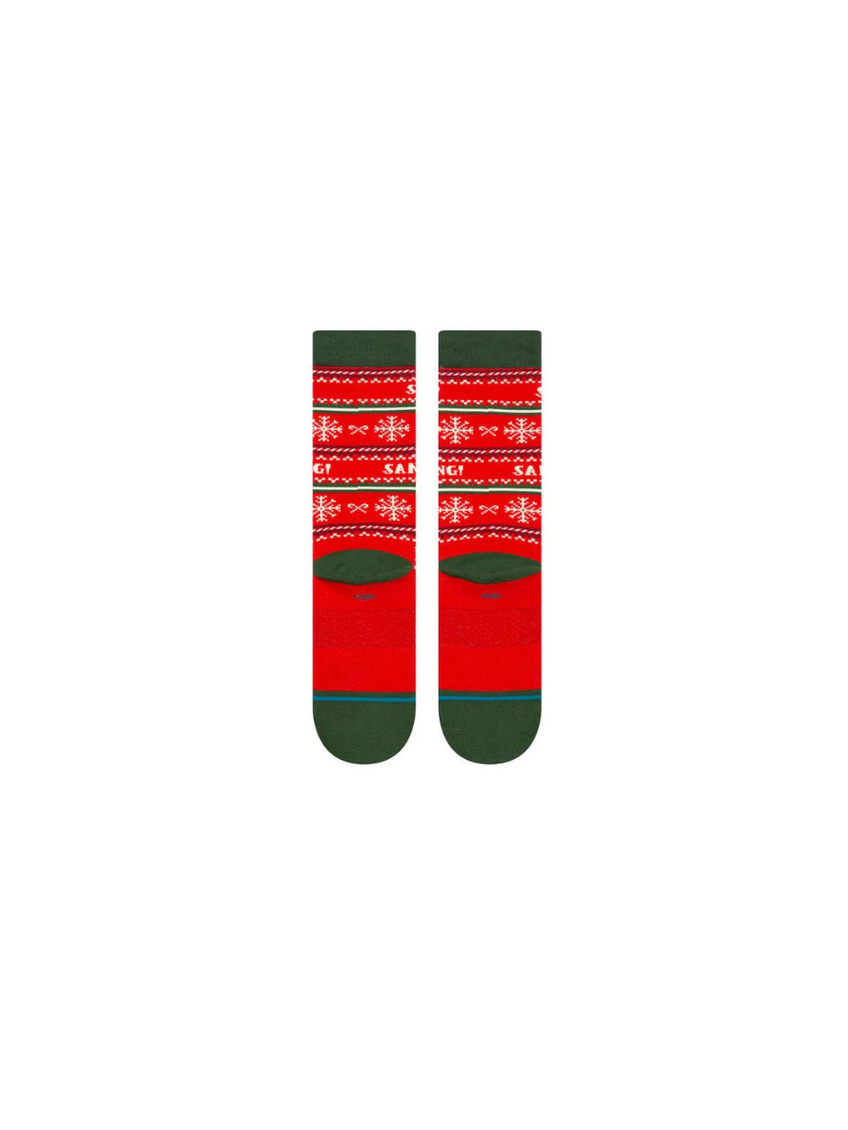 STANCE X ELF I KNOW HIM CREW SOCKS RED