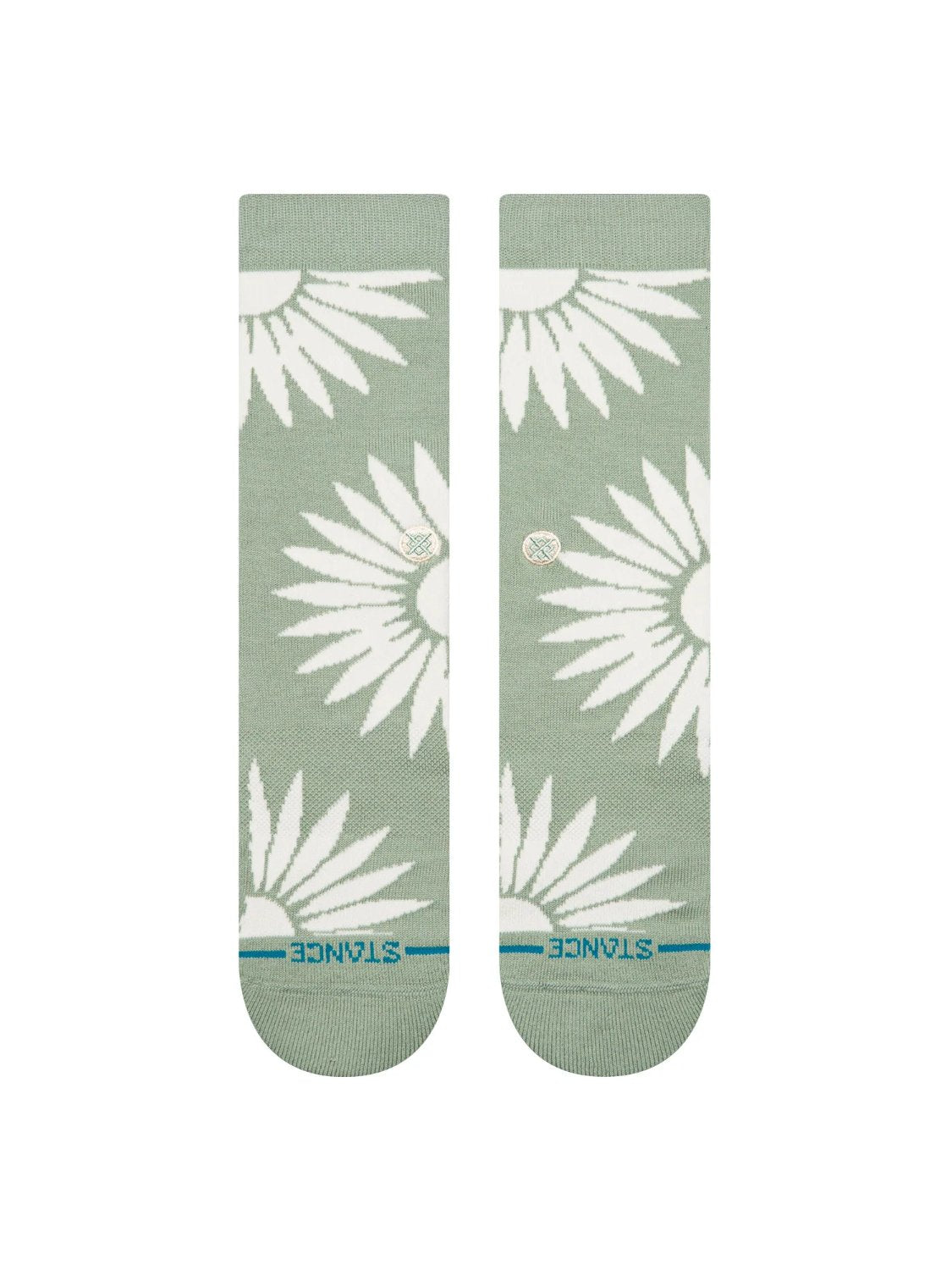 STACE RADIAL BURST CREW SOCKS SEA GREEN