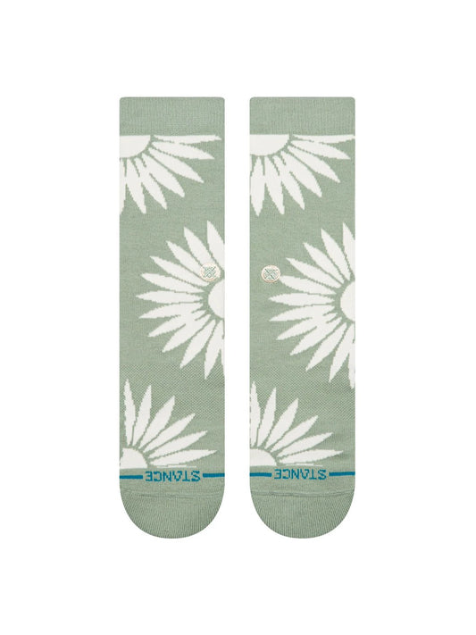 STACE RADIAL BURST CREW SOCKS SEA GREEN