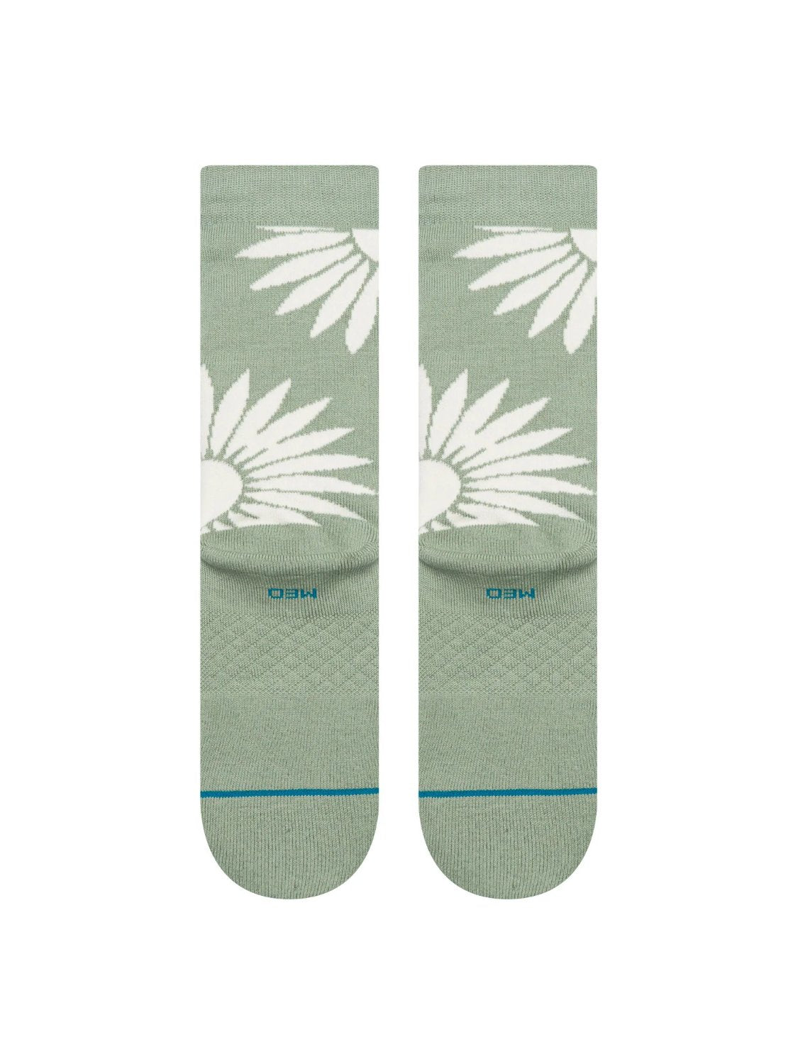 STACE RADIAL BURST CREW SOCKS SEA GREEN