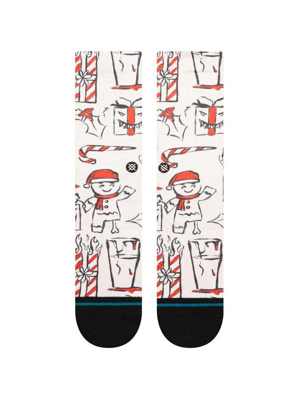 STANCE ANGRY HOLIDAYZ POLY CREW SOCKS OFF WHITE