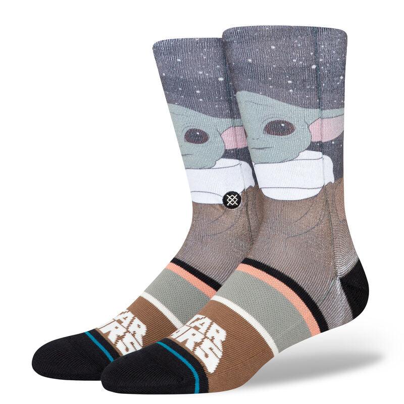 STANCE GROGU POLY CREW SOCKS SPLATTER GREY