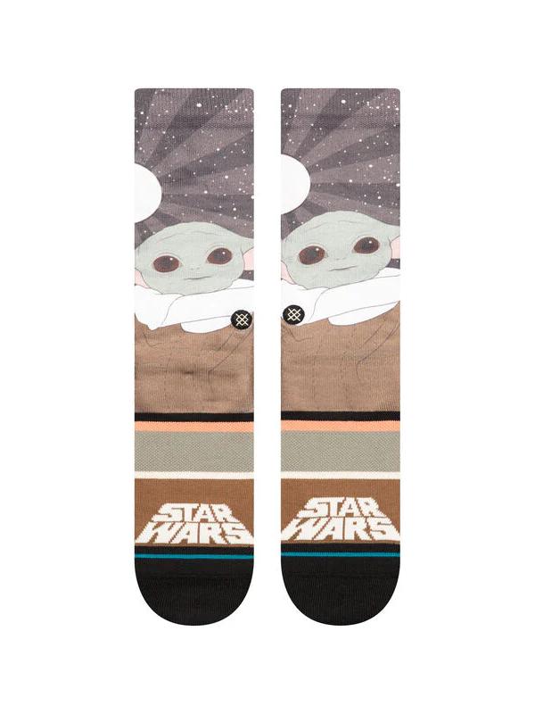 STANCE GROGU POLY CREW SOCKS SPLATTER GREY