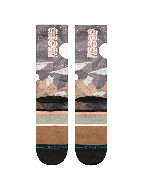STANCE GROGU POLY CREW SOCKS SPLATTER GREY
