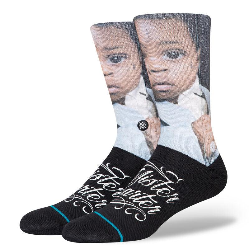 STANCE MISTER CARTER POLY CREW SOCKS BLACK