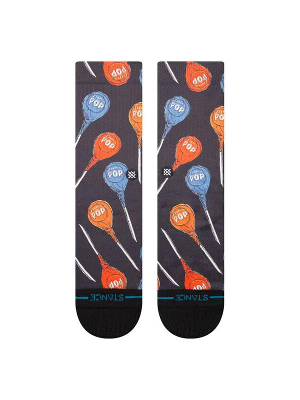 STANCE TOOTSIE POP POLY CREW SOCKS BLACK