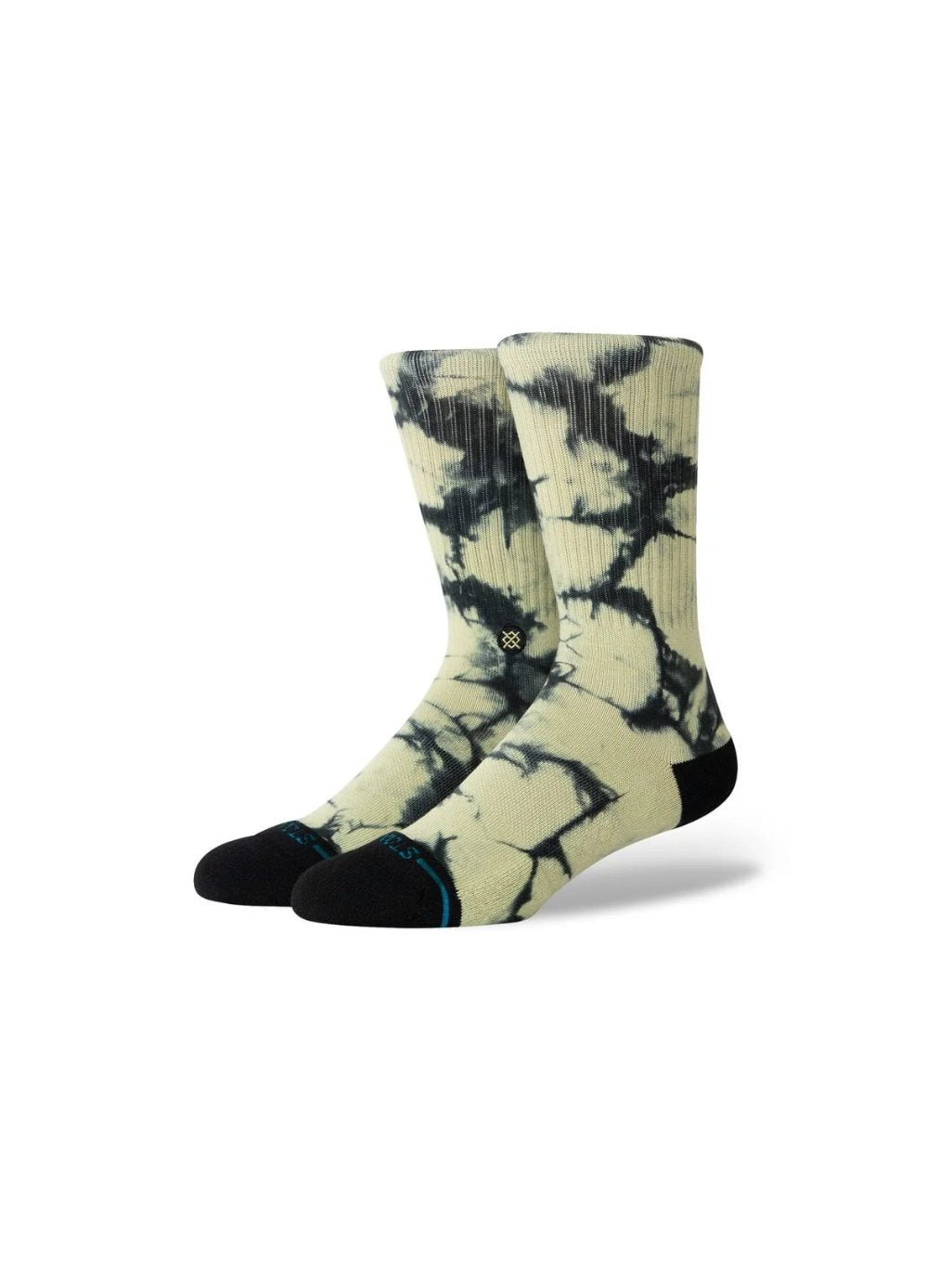 STANCE WELL WORN CREW SOCKS GREEN BLACK