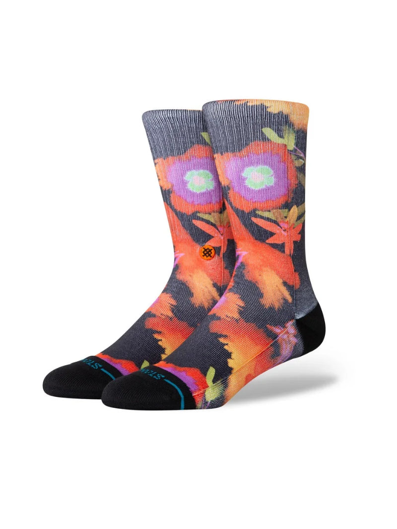 STANCE WATERED CREW SOCKS BLACK