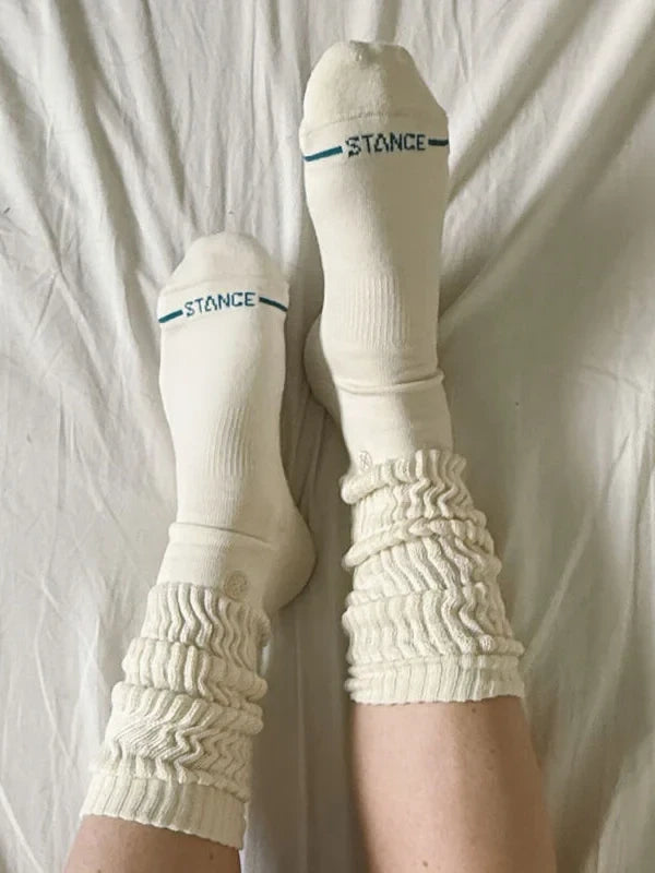 STANCE W ICON SLOUCH CREW SOCKS OATMEAL