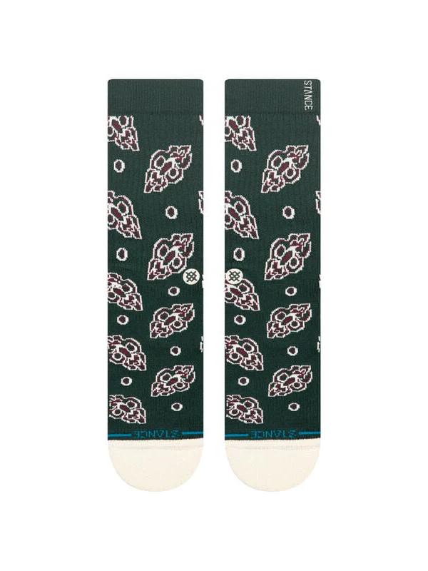 STANCE PINE BROCADE BUTTER BLEND CREW SOCKS PINE
