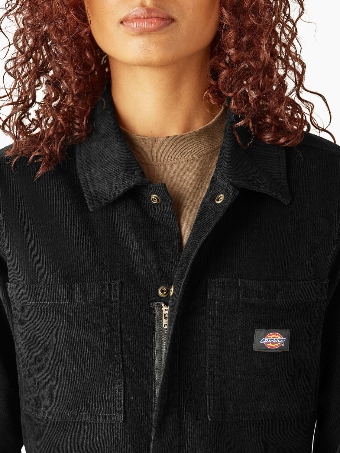DICKIES CORDUROY L/S COVERALLS BLACK