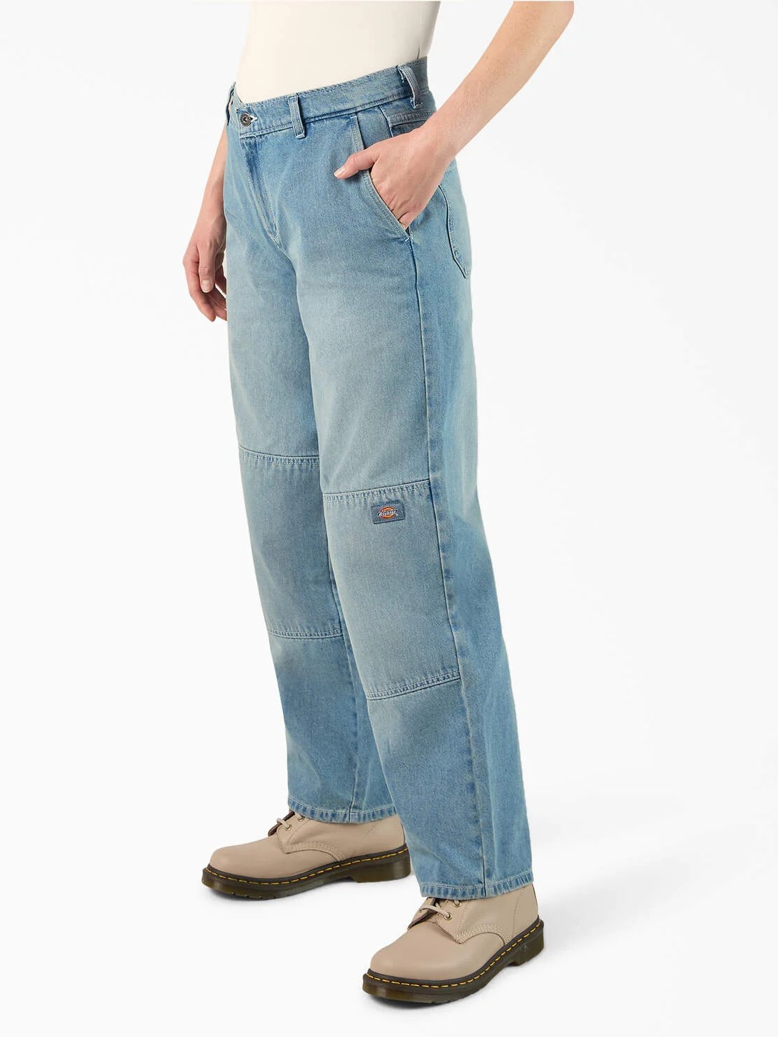 DICKIES LOOSE FIT DOUBLE KNEE JEANS LIGHT DENIM
