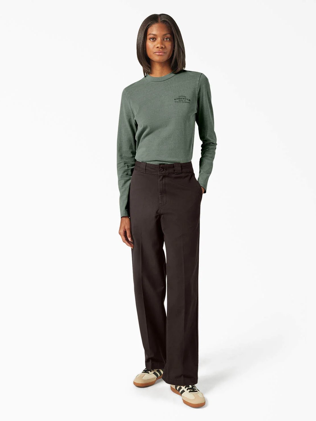 DICKIES 247 LOOSE FIT WORK PANT DARK BROWN