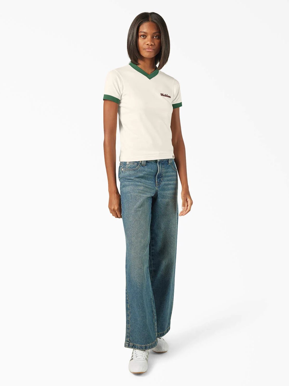 DICKIES SLAYDEN RINGER TEE EGRET