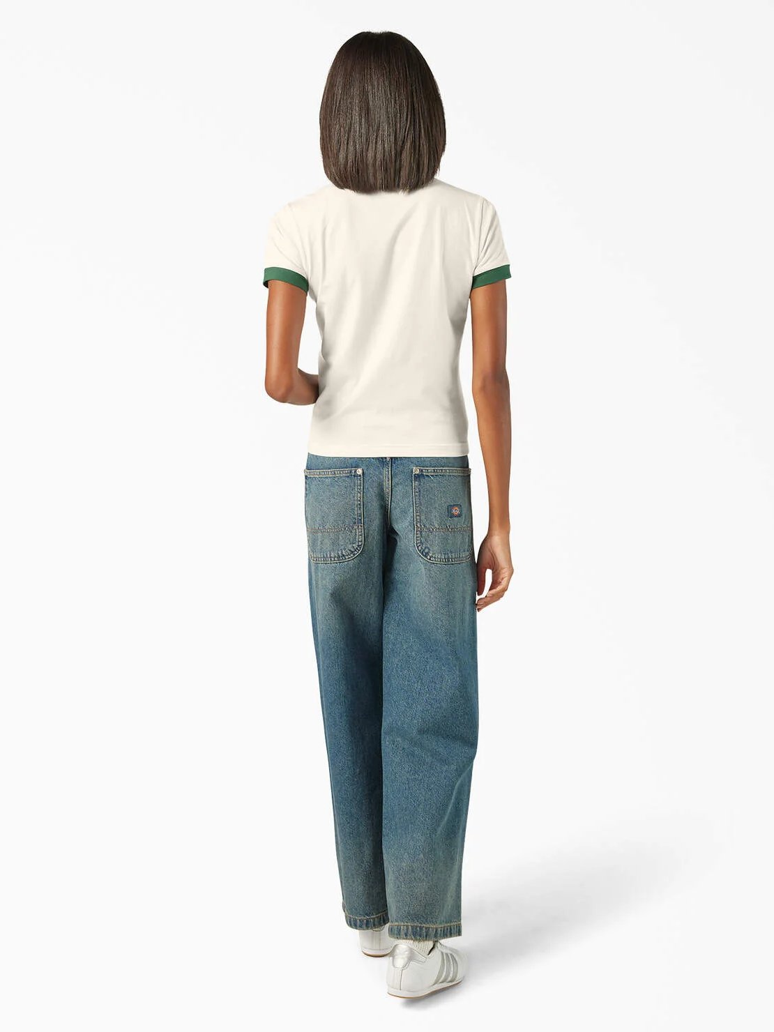 DICKIES SLAYDEN RINGER TEE EGRET