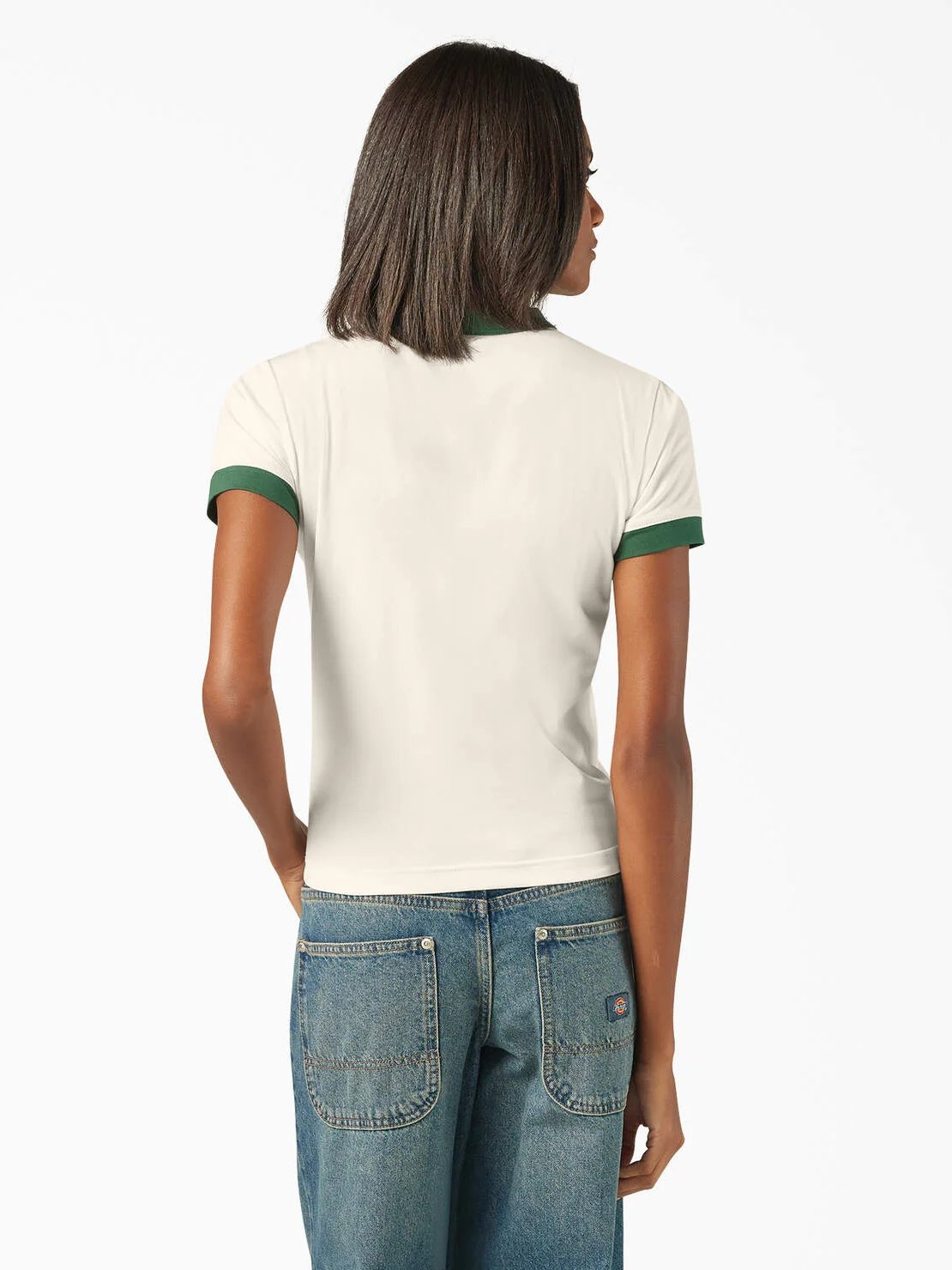 DICKIES SLAYDEN RINGER TEE EGRET