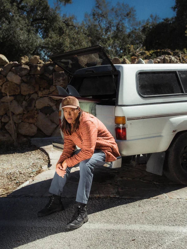 RHYTHM BOX LONG SLEEVE FLANNEL RUST