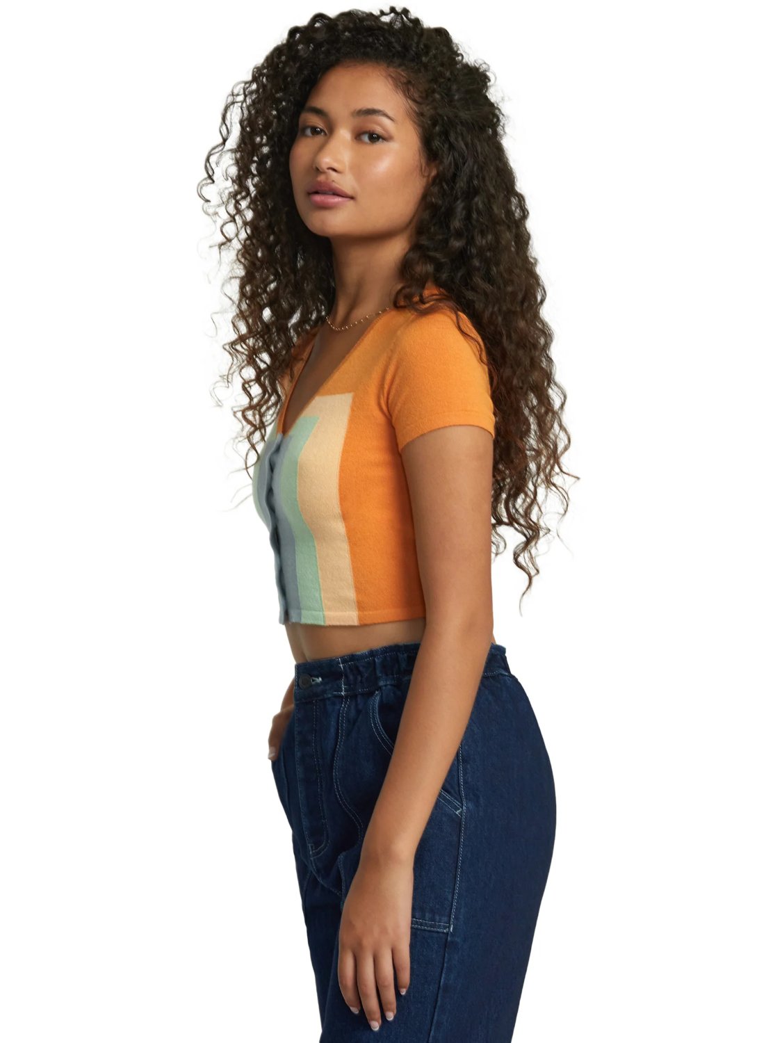 RVCA DECADES SWEATER TANGERINE