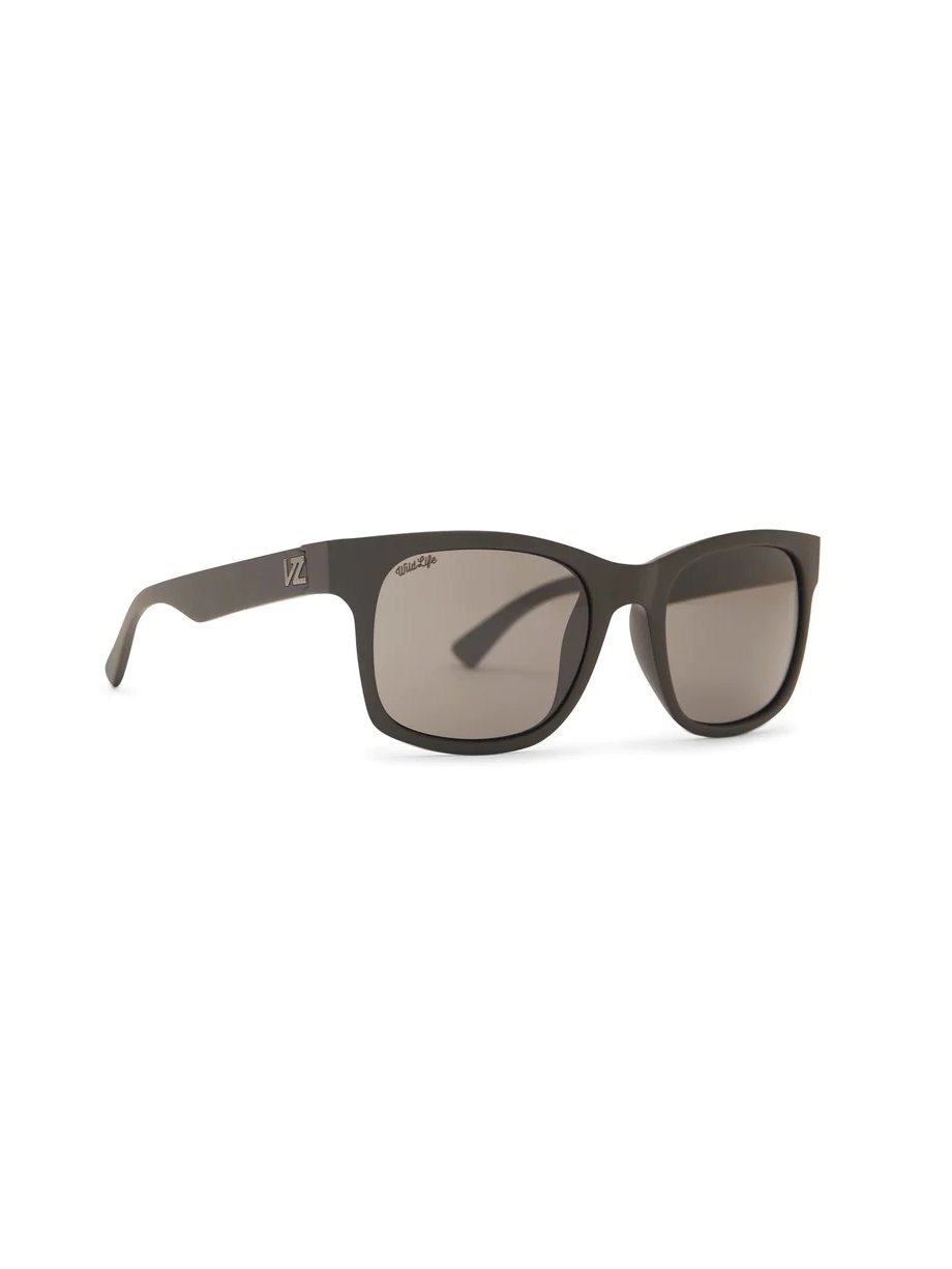 VON ZIPPER BAYOU POLARIZED SUNGLASSES BLACK SATIN GREY