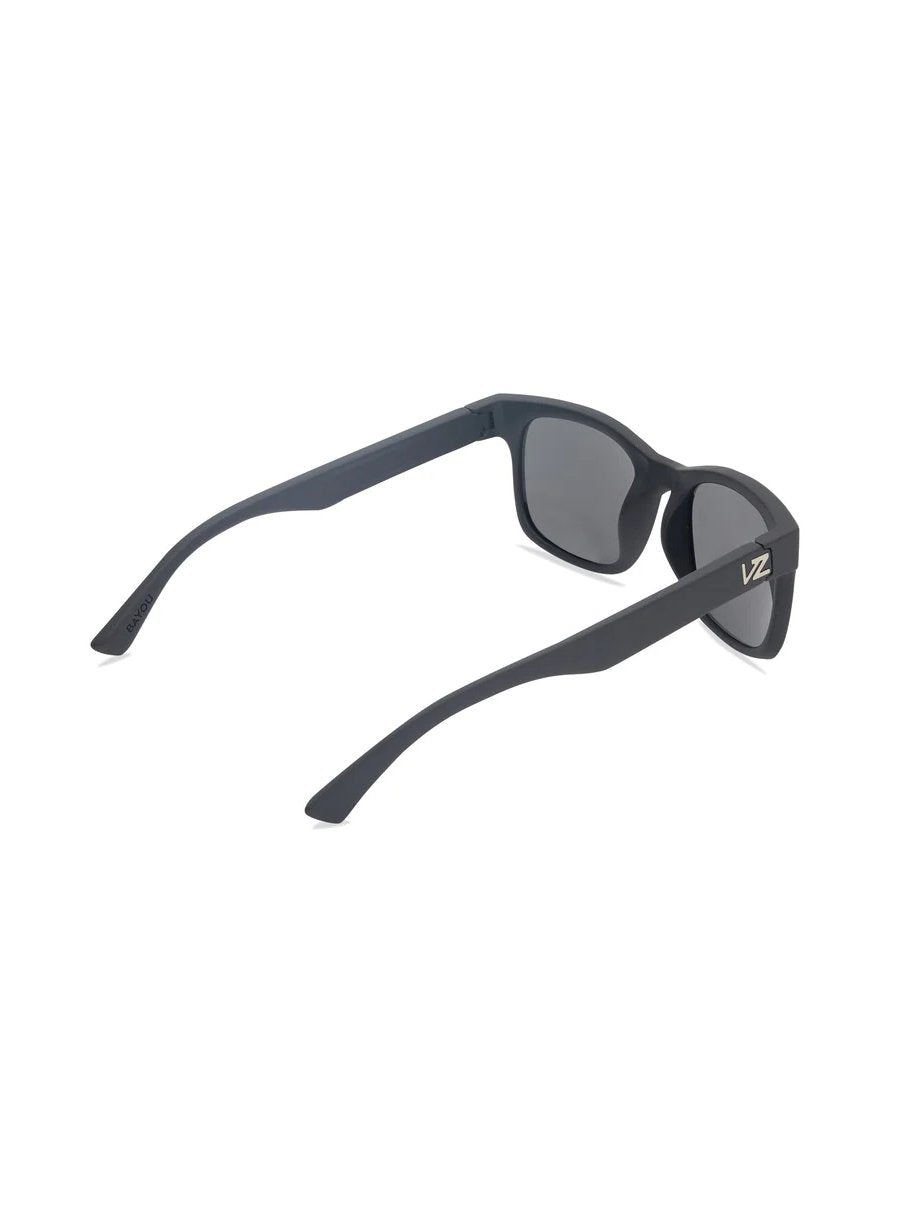 VON ZIPPER BAYOU POLARIZED SUNGLASSES BLACK SATIN GREY DETAIL