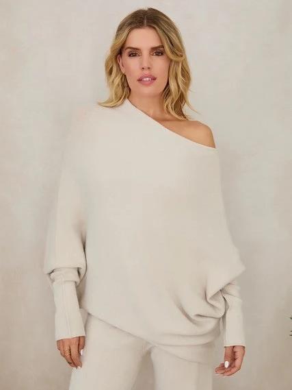 MILIO MILANO ASYMMETRICAL SWEATER CLASSIC BEIGE