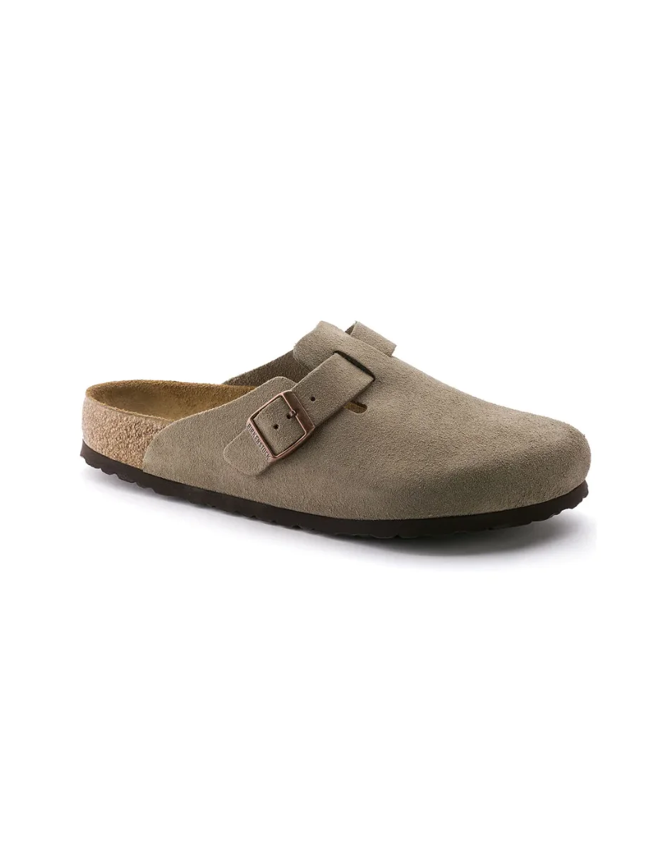 BIRKENSTOCK BOSTON SFB SUEDE LEATHER TAUPE
