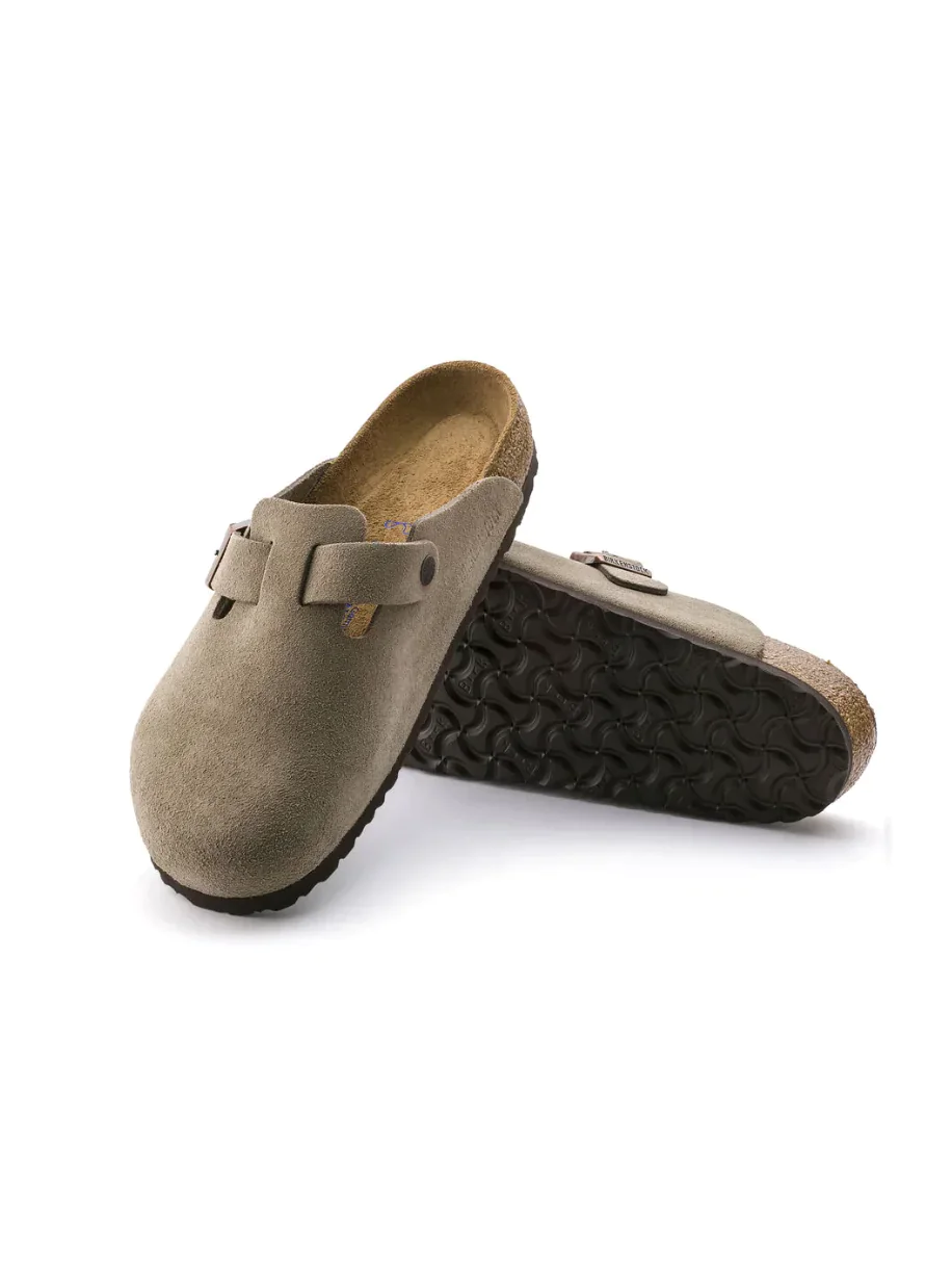 BIRKENSTOCK BOSTON SFB SUEDE LEATHER TAUPE
