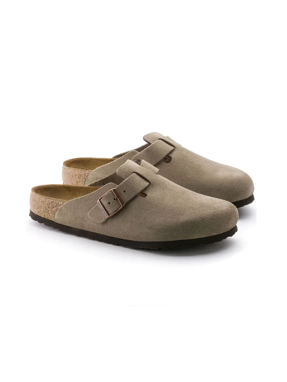 BIRKENSTOCK BOSTON SFB SUEDE LEATHER TAUPE