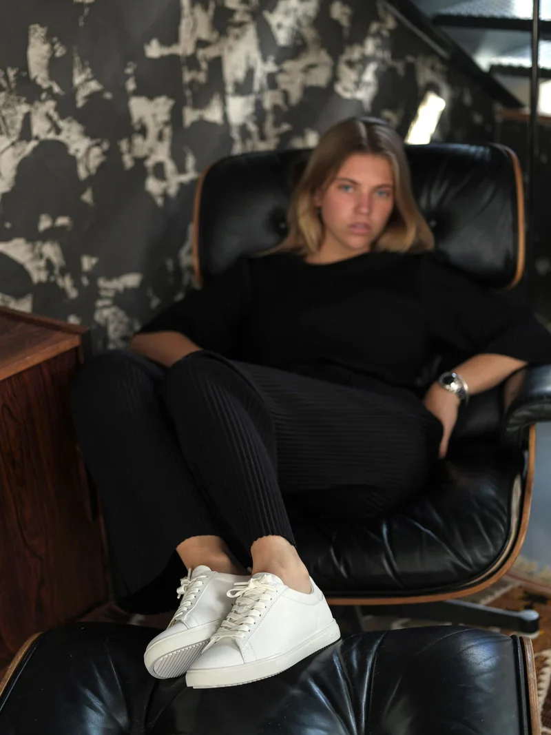CLAE BRADLEY ESSENTIALS TRIPE WHITE LEATHER