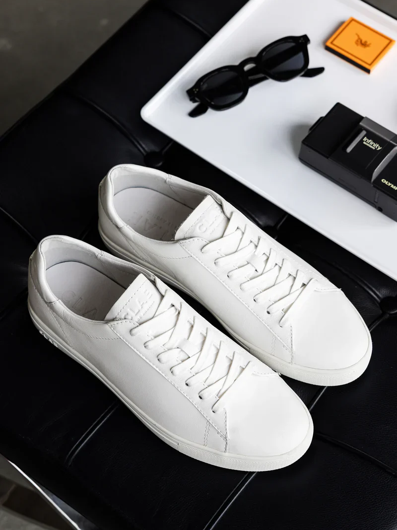 CLAE BRADLEY ESSENTIALS TRIPE WHITE LEATHER