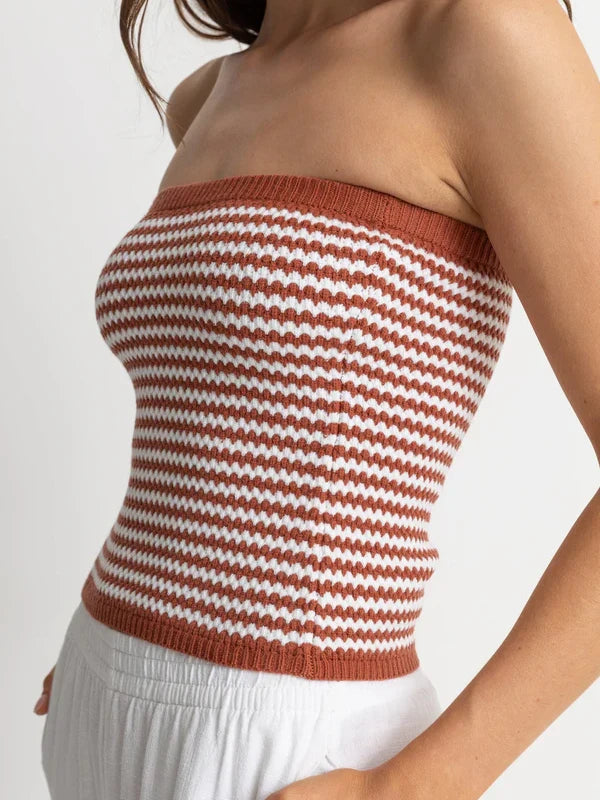 RHYTHM SPIRIT STRAPLESS KNIT TOP SPICE