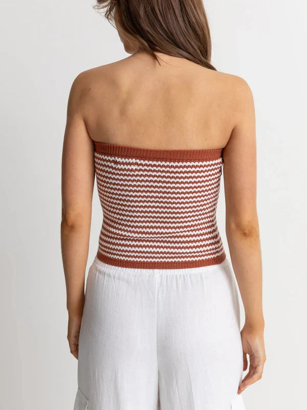 RHYTHM SPIRIT STRAPLESS KNIT TOP SPICE