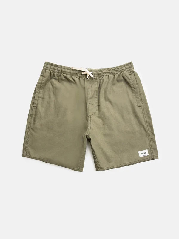 RHYTHM CLASSIC LINEN JAM SHORT OLIVE