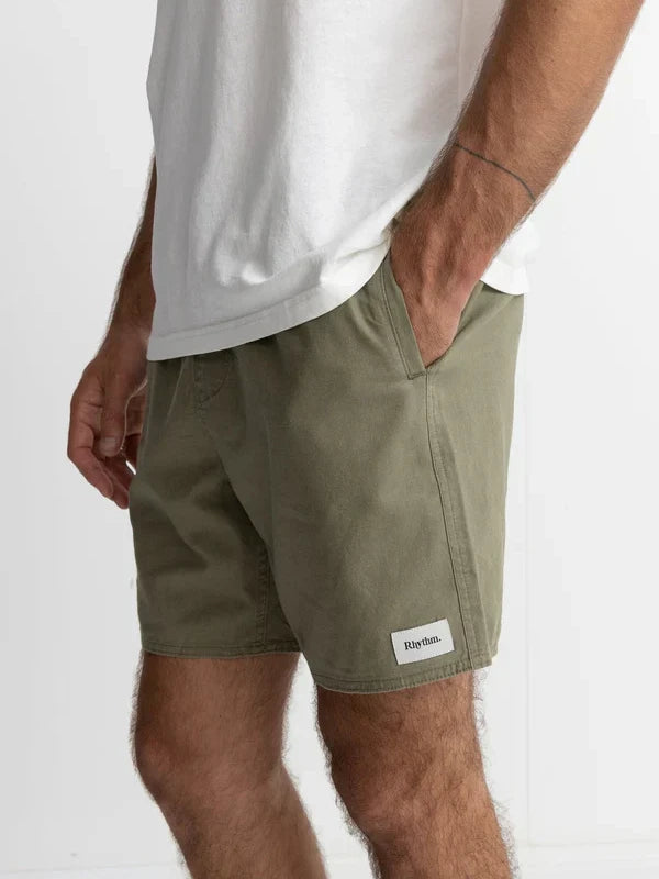 RHYTHM CLASSIC LINEN JAM SHORT OLIVE