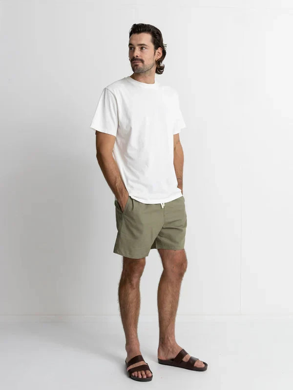 RHYTHM CLASSIC LINEN JAM SHORT OLIVE