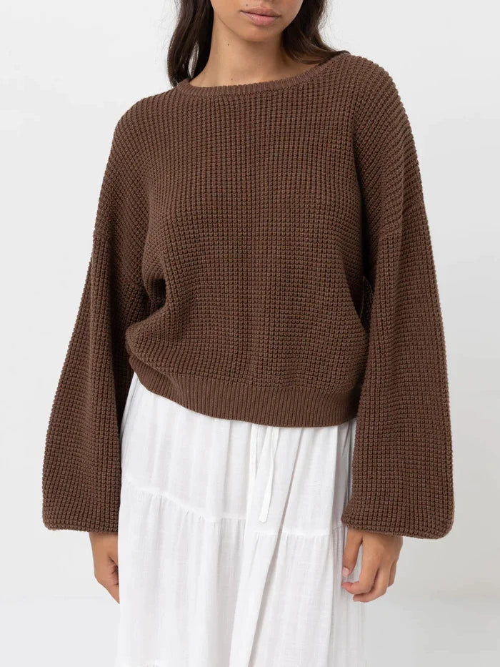 RHYTHM CLASSIC KNIT JUMPER CHOCOLATE 