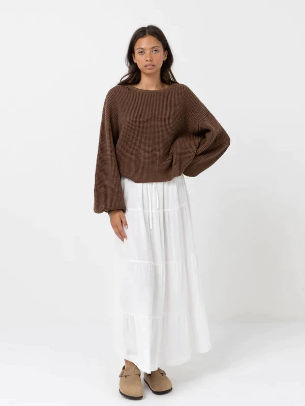 RHYTHM CLASSIC KNIT JUMPER CHOCOLATE