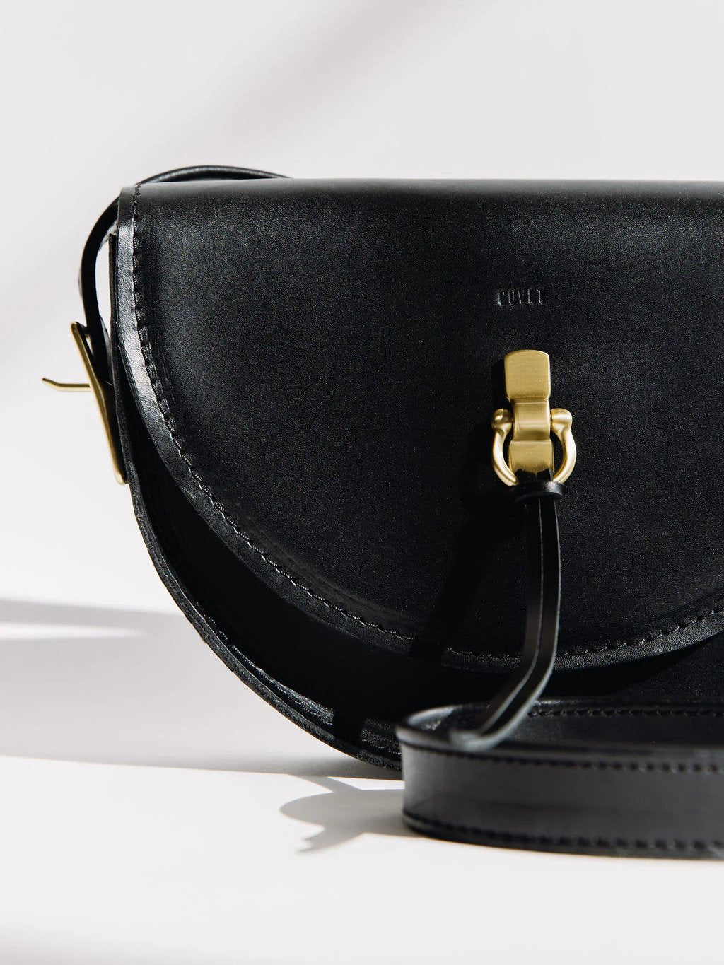 COVET CHEYENNE SADDLE BAG BLACK