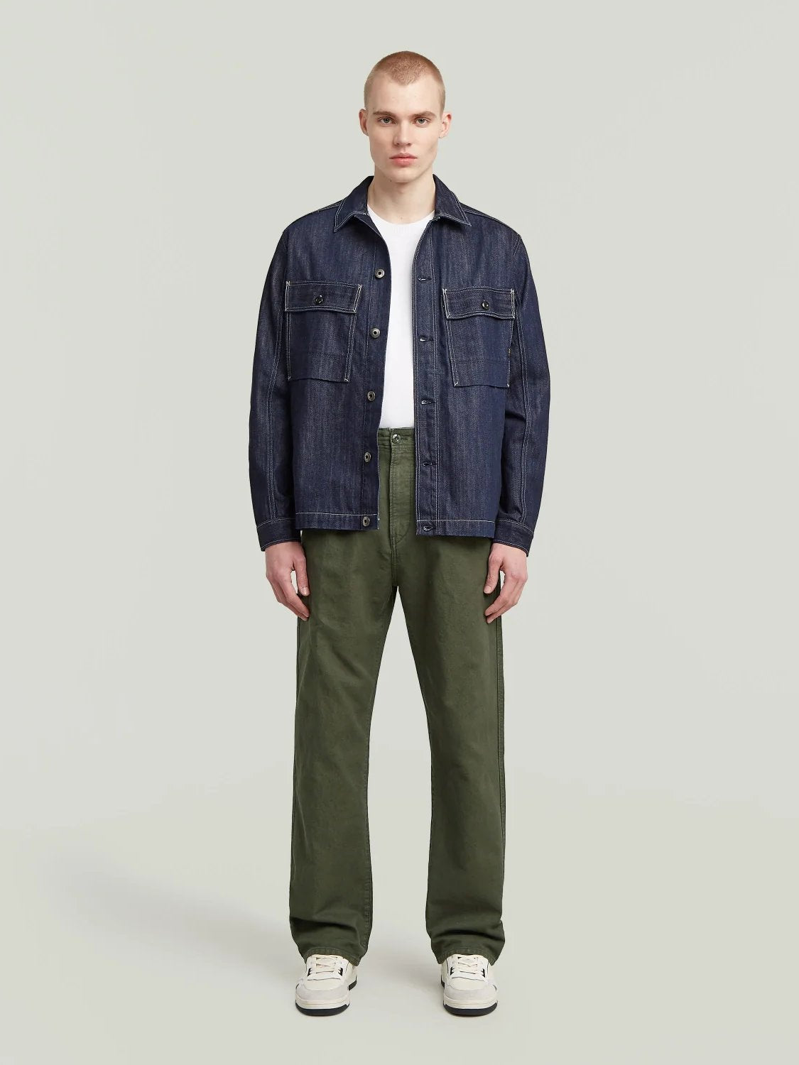 G-STAR PLEATED CHINO RELAXED ASFALT GD