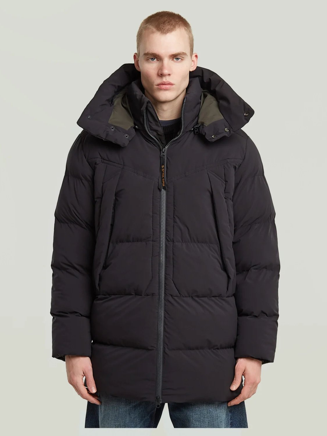 GSTAR G-WHISTLER PADDED HOODED PARKA 2.0 DK BLACK