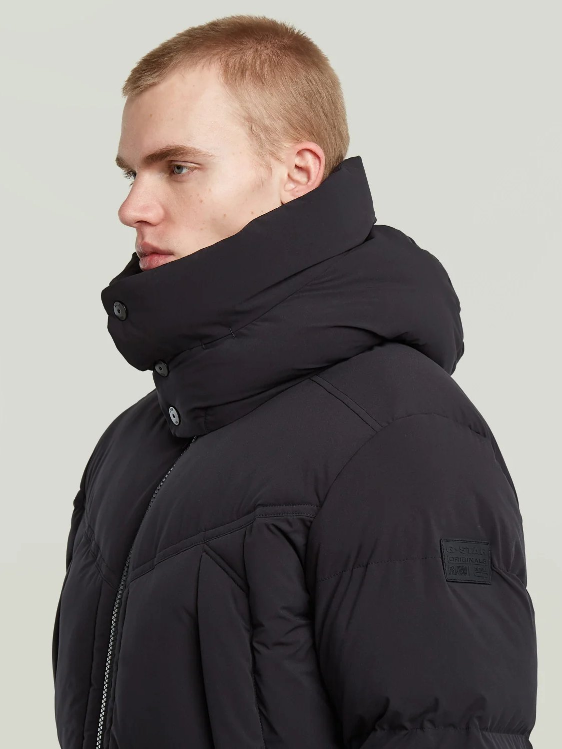 GSTAR G-WHISTLER PADDED HOODED PARKA 2.0 DK BLACK