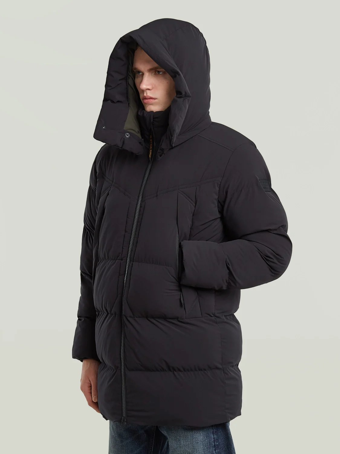 GSTAR G-WHISTLER PADDED HOODED PARKA 2.0 DK BLACK