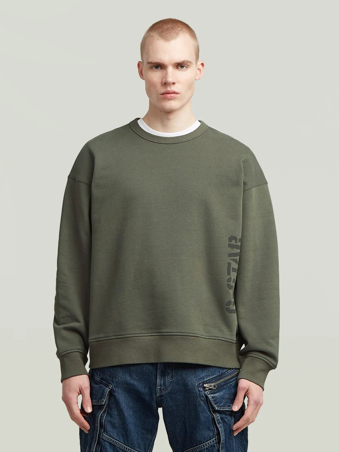 G-STAR SPRAYED 89 LOOSE SWEATSHIRT GS GREY