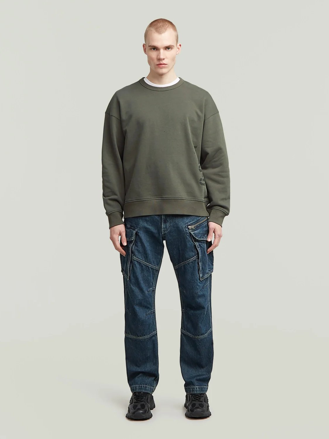 G-STAR SPRAYED 89 LOOSE SWEATSHIRT GS GREY