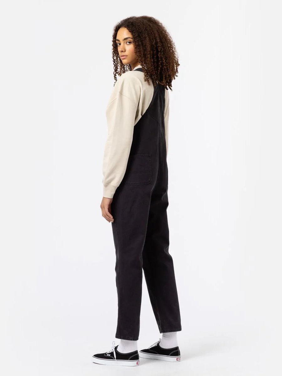 DICKIES DUCK CANVAS CLASSIC BIB OVERALL STONEWASHED BLACK