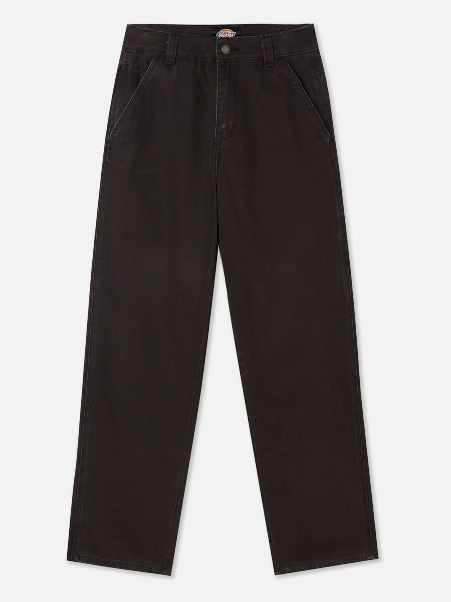 DICKIES WOMENS DUCK CANVAS PANT STONEWASHED BLACK