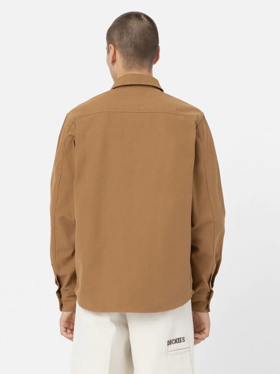 DICKIES DUCK CANVAS L/S SHIRT STONEWASHED BROWN DUCK