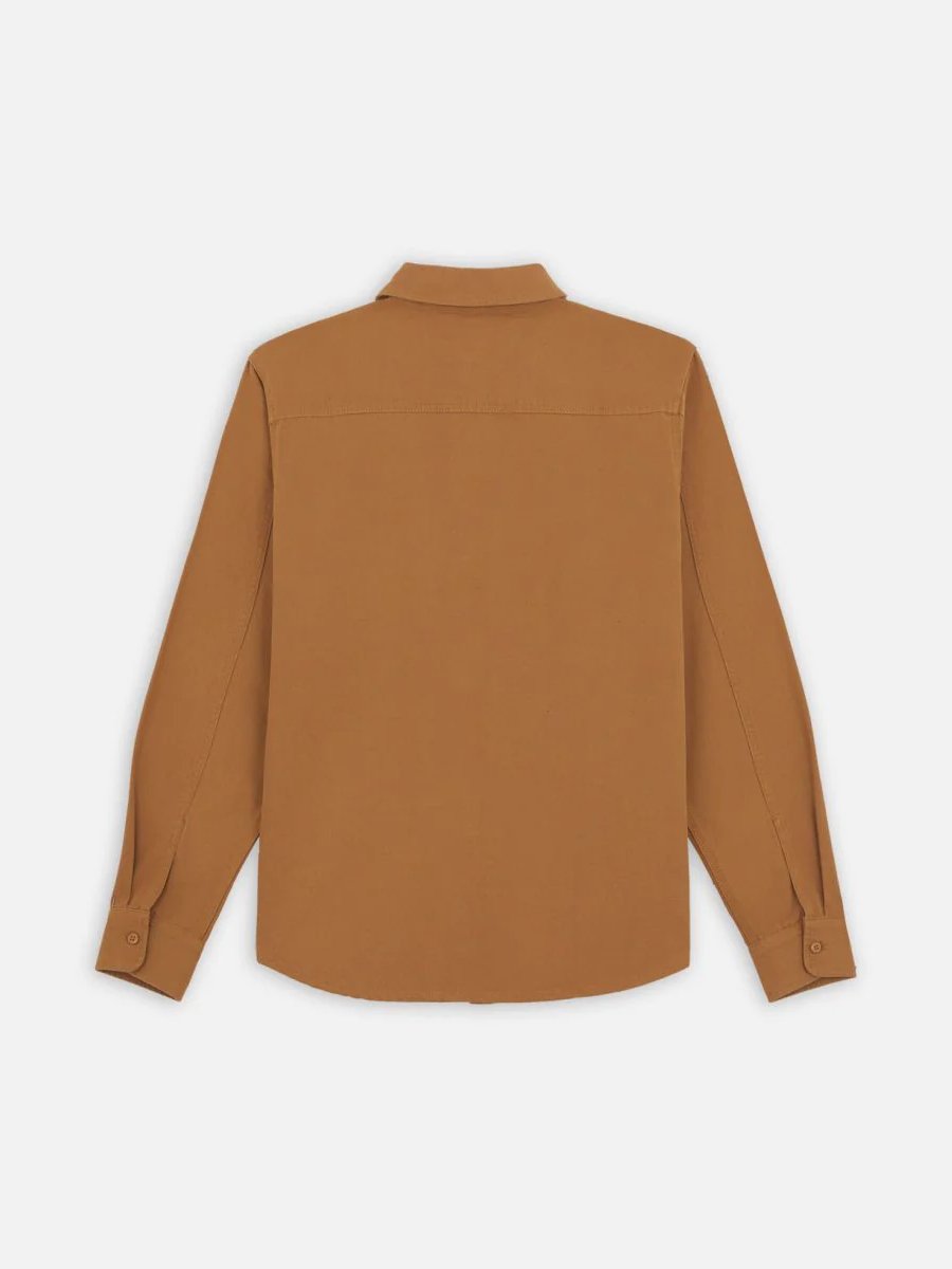DICKIES DUCK CANVAS L/S SHIRT STONEWASHED BROWN DUCK