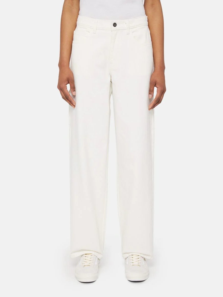 DICKIES HERNDON LOOSE FIT DENIM JEANS WHITE
