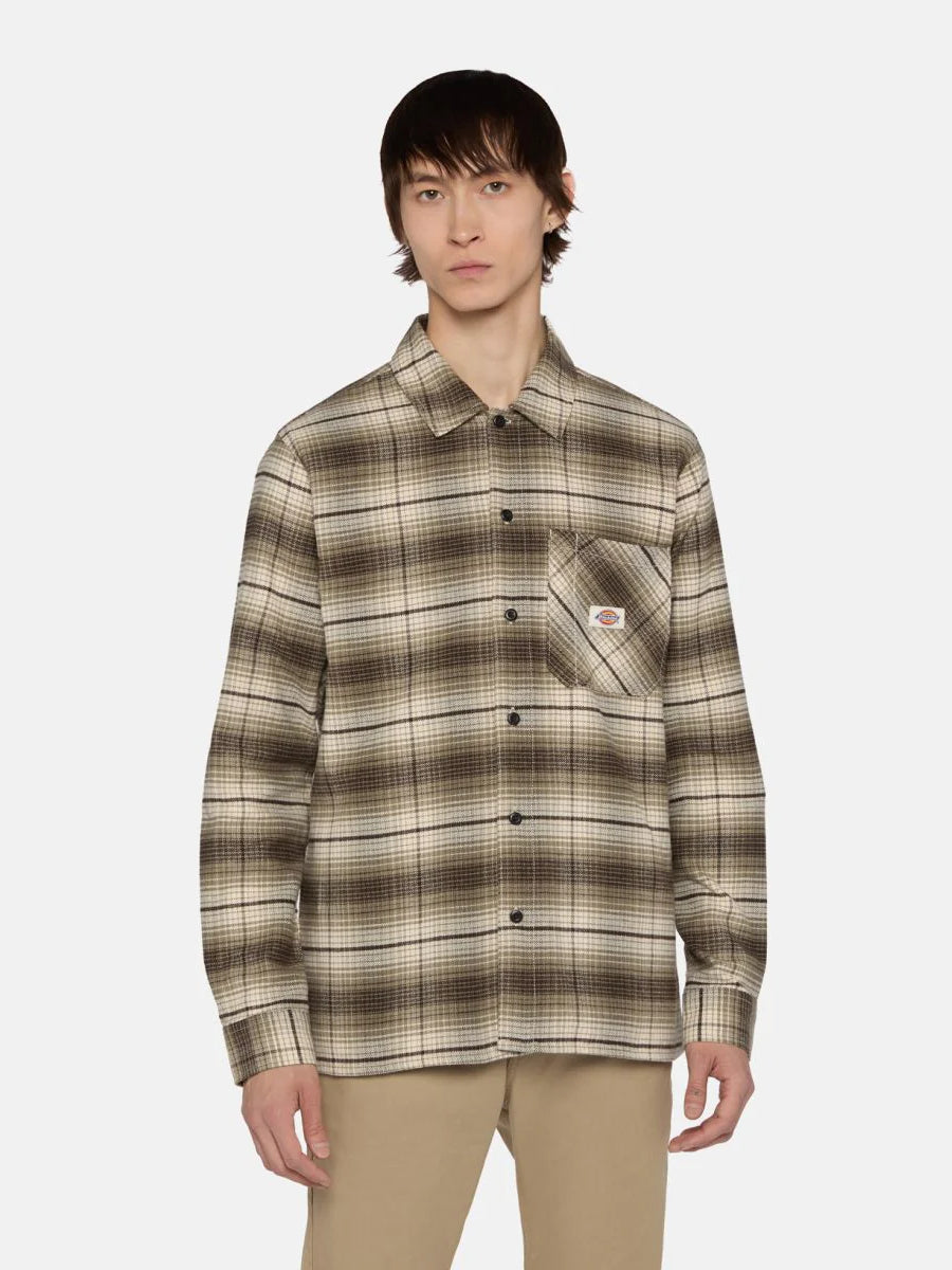 DICKIES FOREST CHECK SHIRT IMPERIAL GREEN
